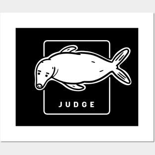 Funny and judgy staring seal. Stylized minimalist design Posters and Art
